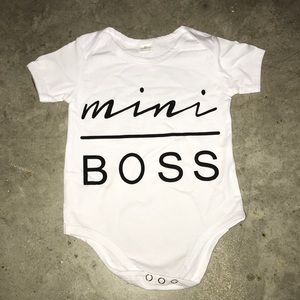 NEW MINI BOSS baby onesie
